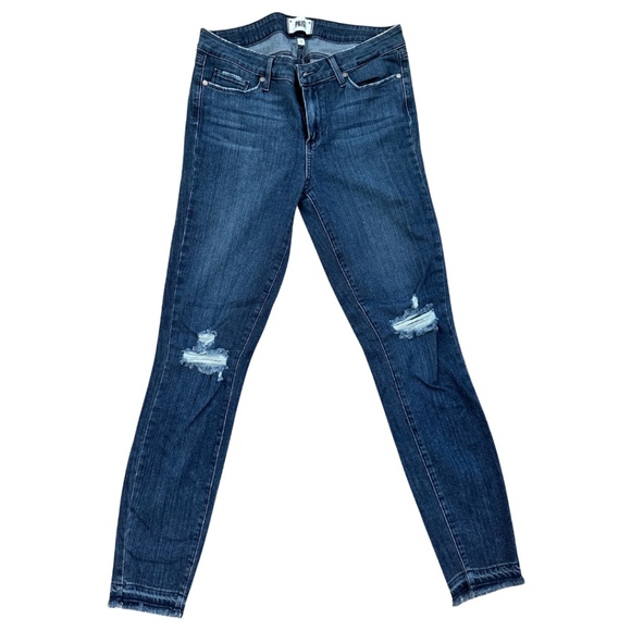 PAIGE Verdugo Ankle Ripped Jeans | Size 30 - Picture 1 of 5